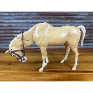 vintage MARX articulating moving head tan horse